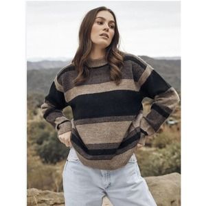 Fifteen Twenty Brown Black Sweater, XS, Fits Loose. Retails $132